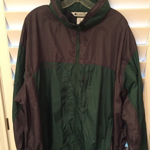 Men’s Columbia XXL Green and Grey Windbreaker